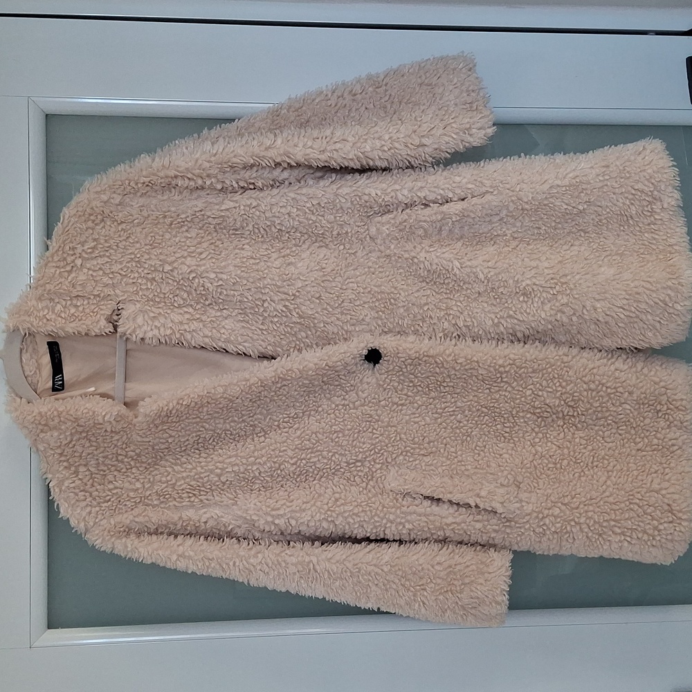 Zara Teddy Bear Fleece Coat - Picture 9 of 14